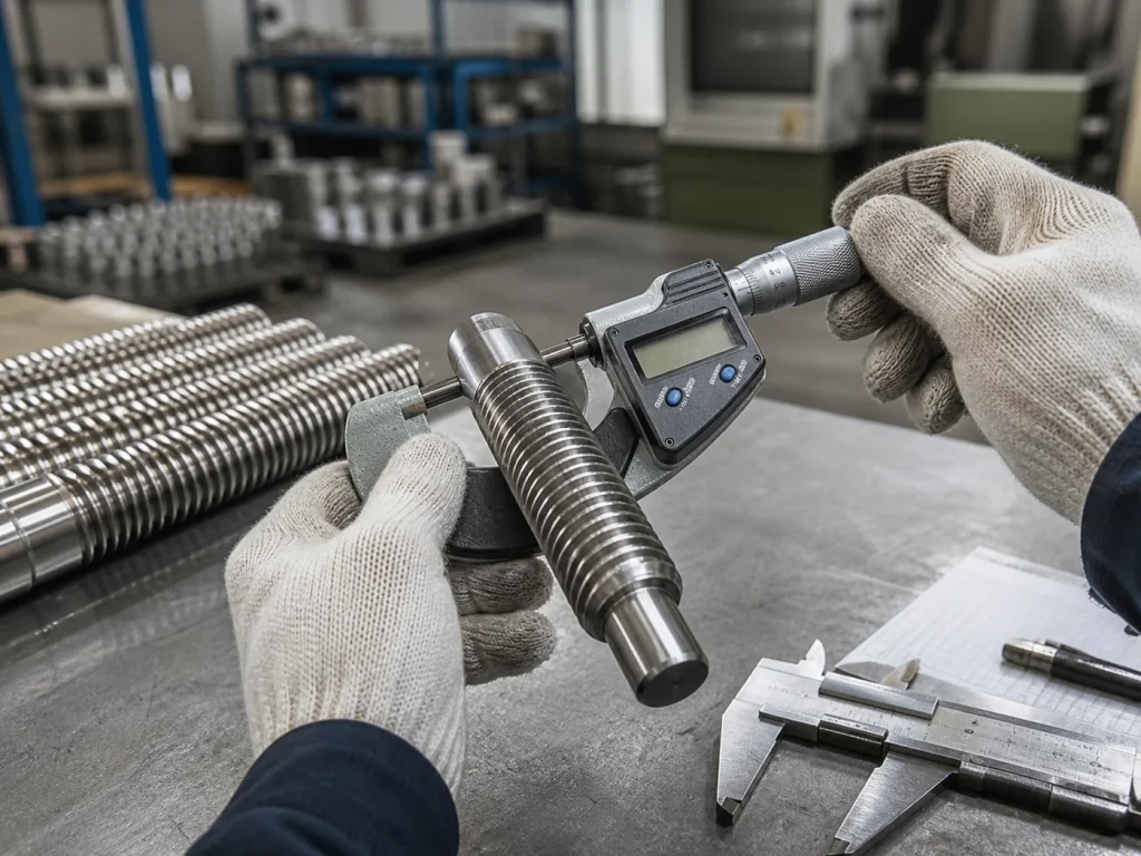Dimensional inspection of a custom alloy stud