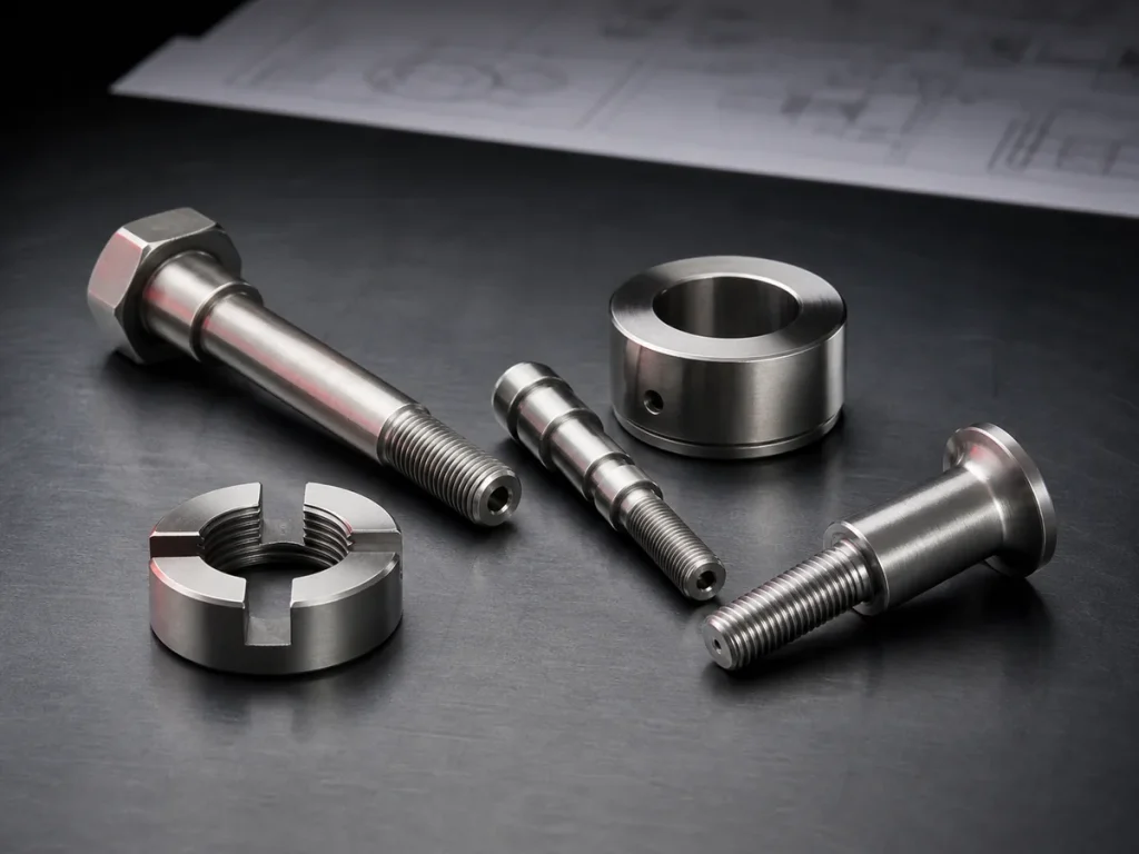 Custom machined special alloy fasteners